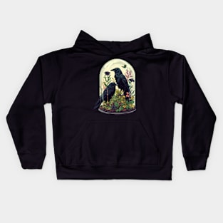 crow terrarium Kids Hoodie